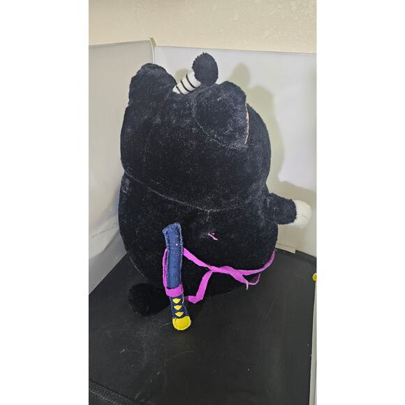 Samurai Cat Kawaii Hige Manjyu Maneki Cat Soft Stuffed Plush Toy H10.62" E1 - Picture 3 of 5